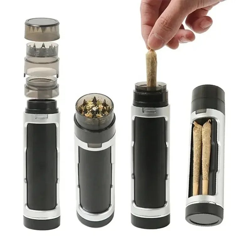 Crusher 3‑in‑1 Multi‑Purpose Spice & Coffee Grinder with Storage Tube & Filling Box
