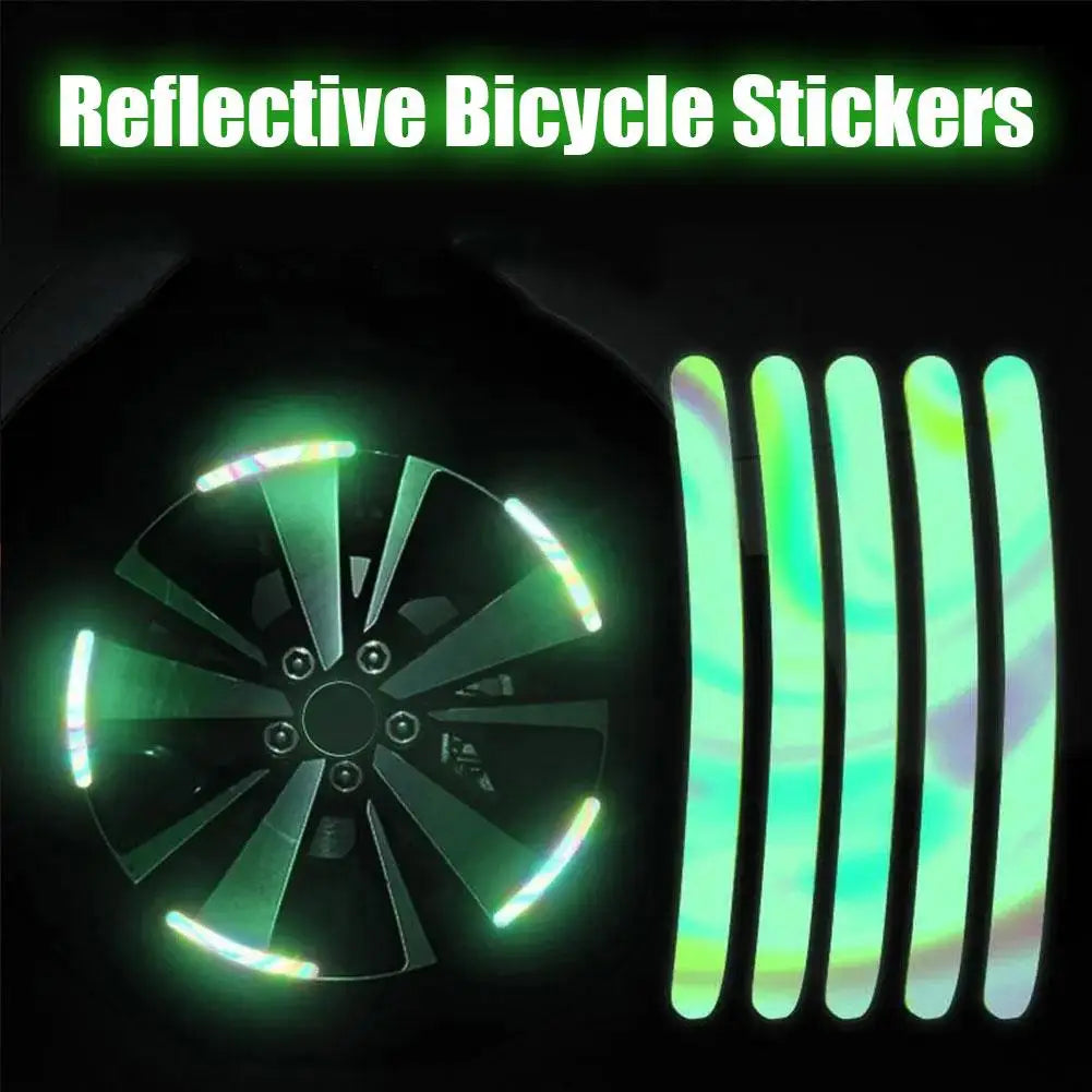 20pcs Reflective Tire Stickers Universal Fit for Motorcycle Bike Car Scooter Night Safety Use