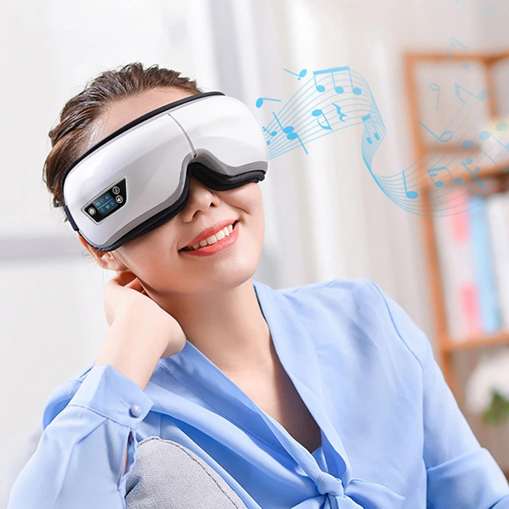 Eye Massager Smart Airbag Vibrating with Bluetooth Music Relieves Eye Fatigue & Supports Eye Health