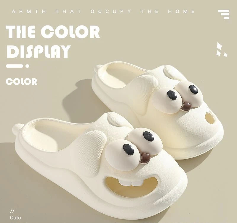 Slipper Tongue Kiss Big Eye Dog Slippers Cute Funny 3D Puppy Slides for Women