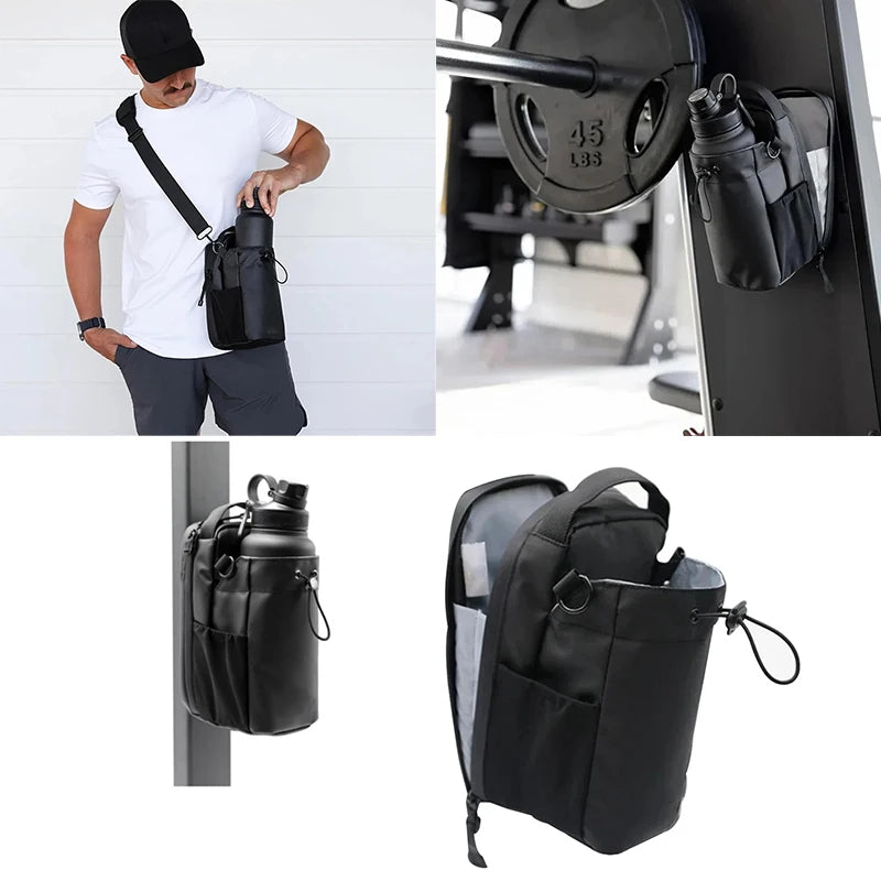 Magnetic Water Bottle Pouch Strong Magnet Cup Holder Bag for Gym, Travel, Outdoor Sports & Everyday Fitness