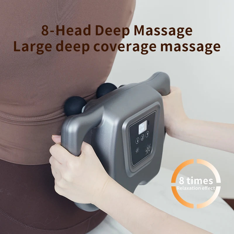 Massage Gun Professional Deep Tissue 16 Heads Percussion Muscle Massager with 99 Speed Levels for Neck, Shoulder, Back, and Full Body Relaxation