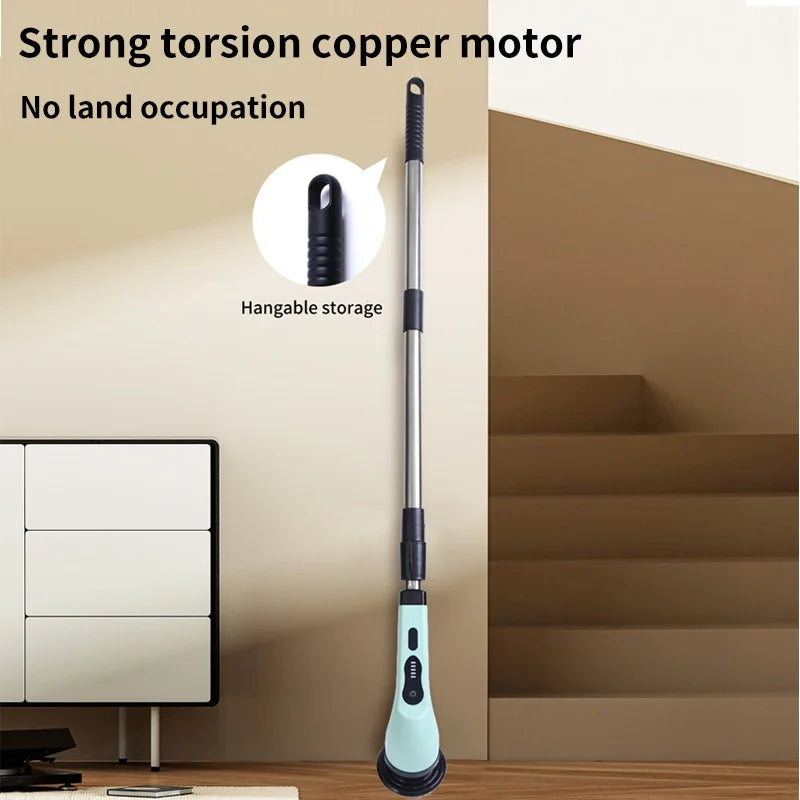 Electric Spin Scrubber 9 in 1 Rechargeable Cleaning Brush for Bathroom Kitchen Shower and Corners