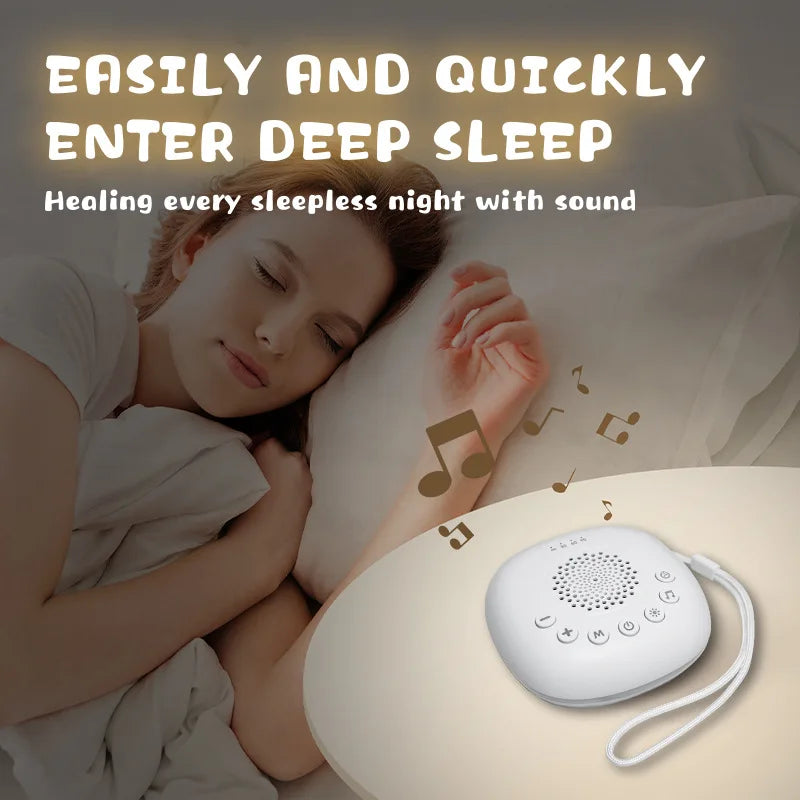 White Noise Machine with Colorful Breathing Light & 20 Peaceful Sounds for Deep Sleep and Mindful Moments