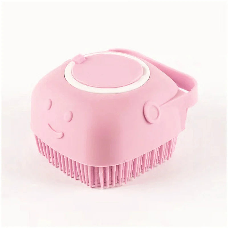 Silicone Shampoo Bath Brush Massage Comb Grooming Scrubber Brush Bathing Accessories Baby Kids Silicon Body Scrubber Silicone