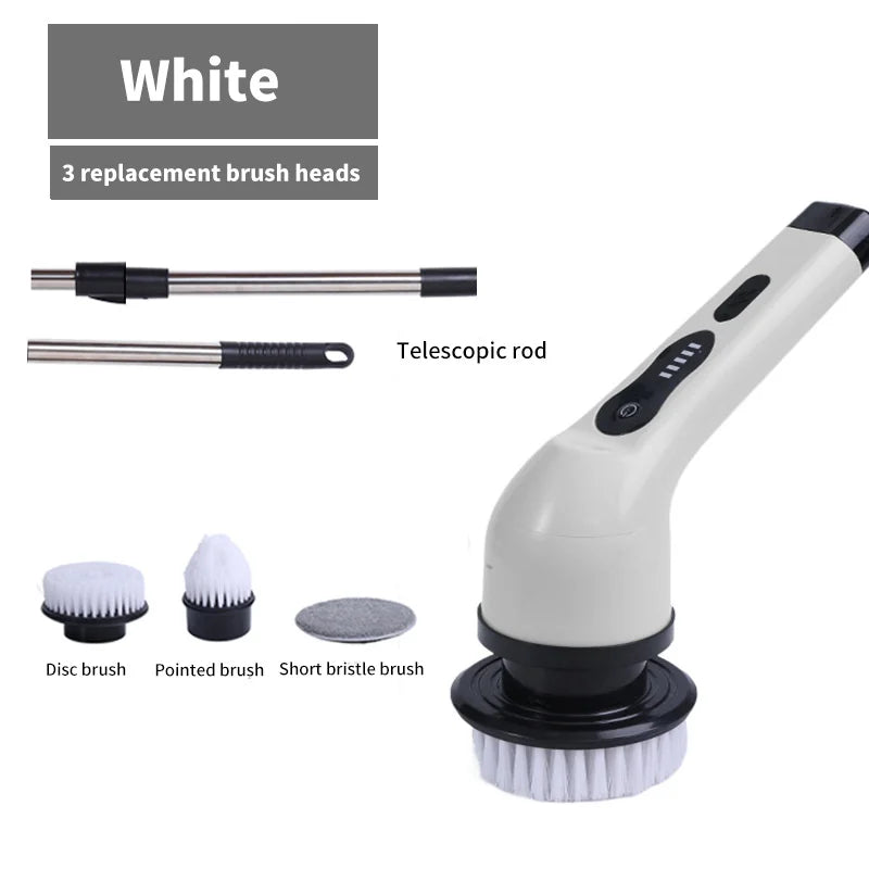 Electric Spin Scrubber 9 in 1 Rechargeable Cleaning Brush for Bathroom Kitchen Shower and Corners