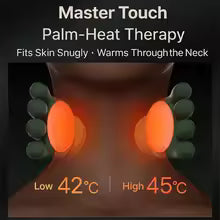 Neck & Shoulder Massager with Real Fingers, Wireless Cervical Trapezius Kneading Massager with Heat, 3-Speed Deep Tissue Relief for Neck, Back, Arms & Legs