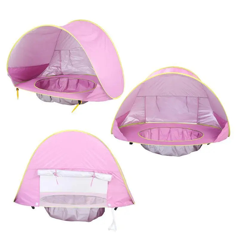 Baby Beach Tent Waterproof Sun Shelter UPF 50+ UV Protection with Pool for Kids Outdoor Camping Beach Shade