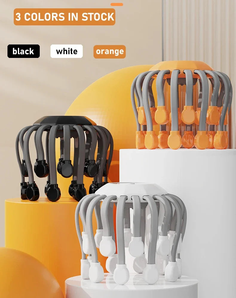 Electric Head Massager 20 Nodes Red Light Therapy Scalp Relaxation, Stress & Migraine Relief Tool