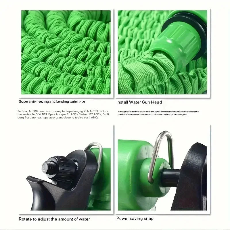 Expandable Magic Garden Hose Up to 200 Ft, Lightweight, Durable with 7 Spray Modes & Spray Gun Ideal for Home & Garden Watering