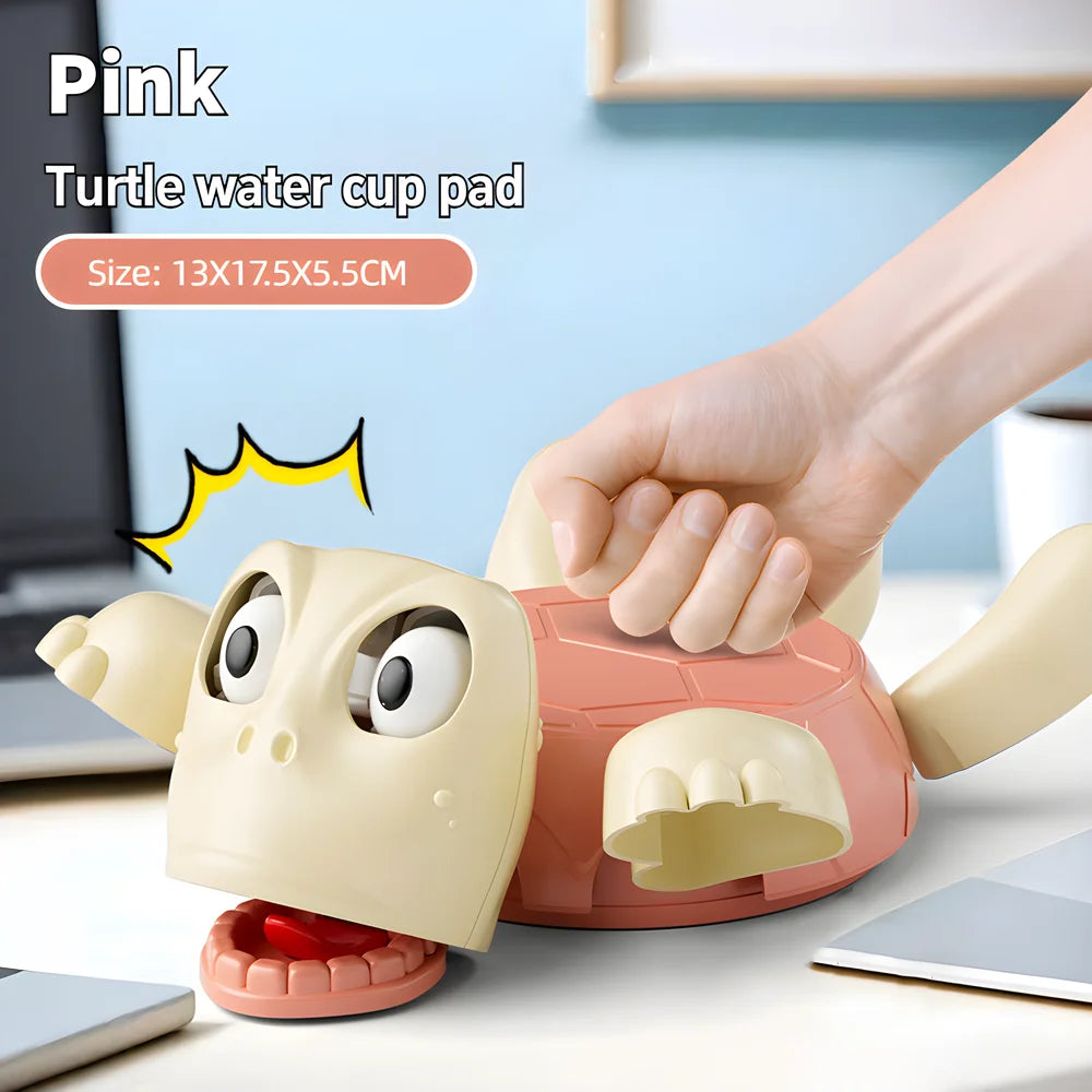 Turtle Coaster with Sound Funny Interactive Cup Holder for Kids Play and Table Protection 3D Printed Drink Mat for Coffee and Tea