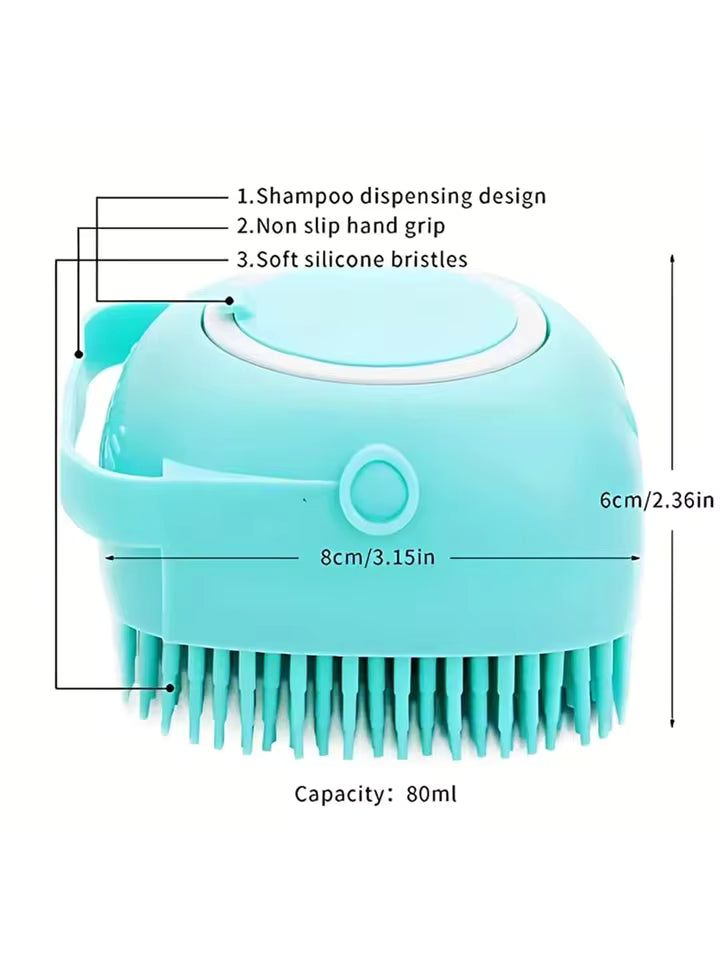Silicone Shampoo Bath Brush Massage Comb Grooming Scrubber Brush Bathing Accessories Baby Kids Silicon Body Scrubber Silicone