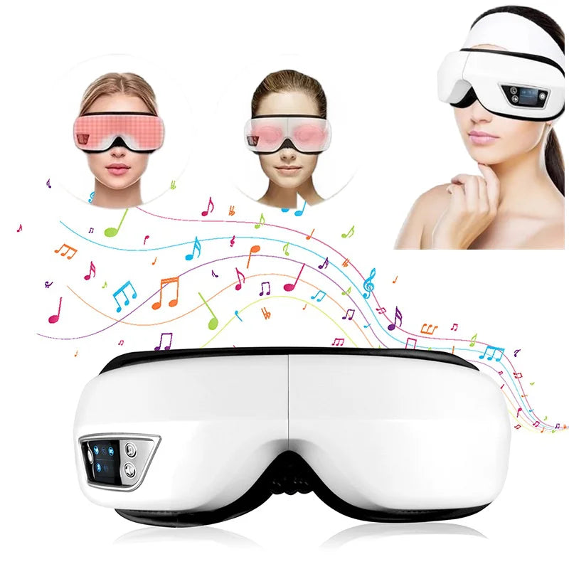 Eye Massager Smart Airbag Vibrating with Bluetooth Music Relieves Eye Fatigue & Supports Eye Health