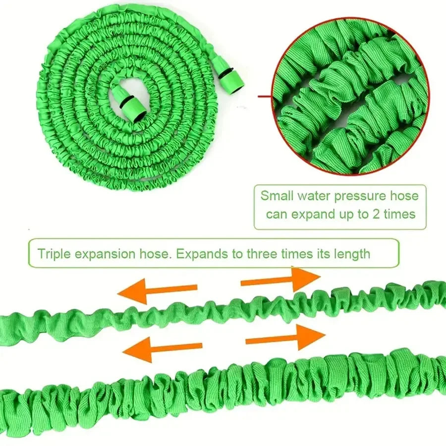 Expandable Magic Garden Hose Up to 200 Ft, Lightweight, Durable with 7 Spray Modes & Spray Gun Ideal for Home & Garden Watering
