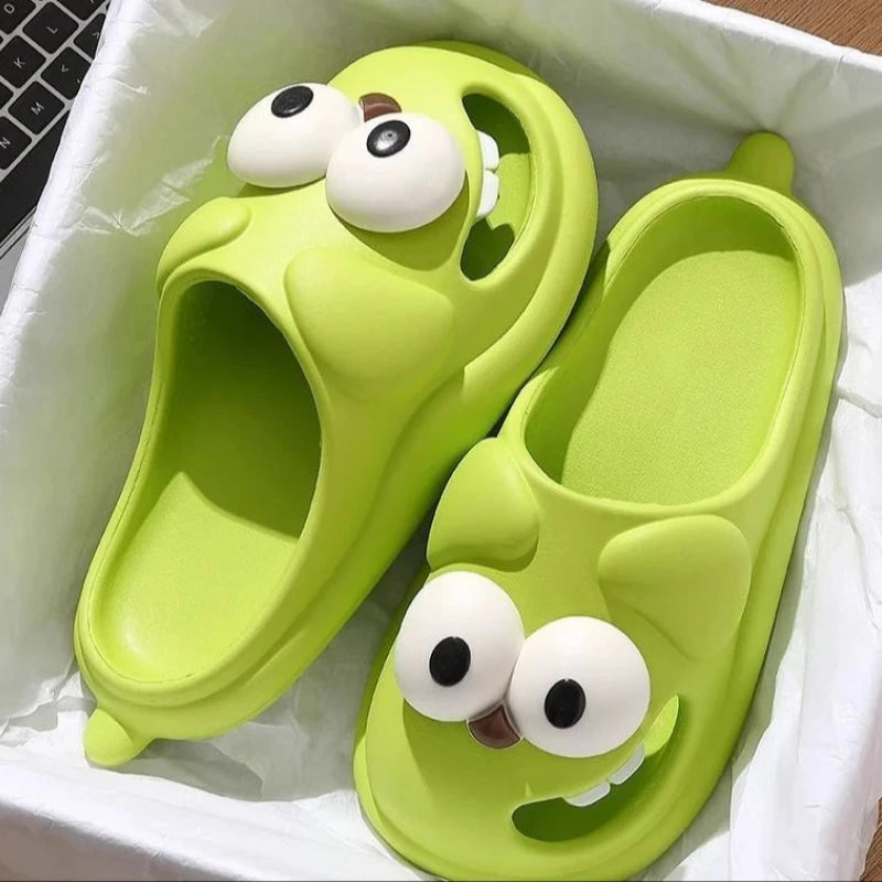 Slipper Tongue Kiss Big Eye Dog Slippers Cute Funny 3D Puppy Slides for Women
