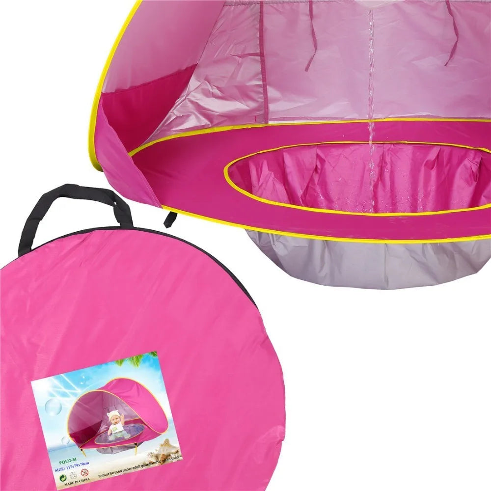 Baby Beach Tent Waterproof Sun Shelter UPF 50+ UV Protection with Pool for Kids Outdoor Camping Beach Shade