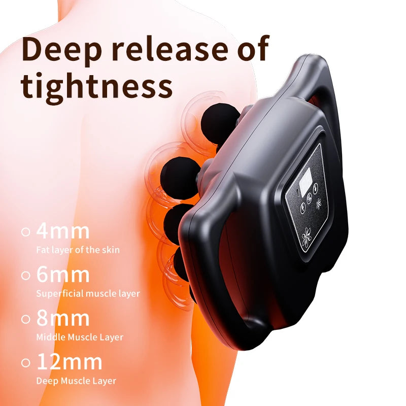 Massage Gun Professional Deep Tissue 16 Heads Percussion Muscle Massager with 99 Speed Levels for Neck, Shoulder, Back, and Full Body Relaxation