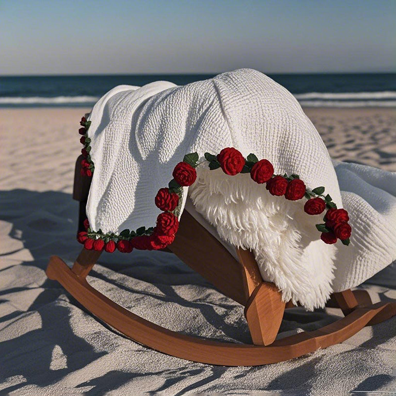 Handmade Crochet Flower Bouquet Blanket Multi Flower Sofa Throw Cozy Decorative Bed Blanket