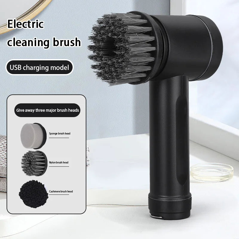 Wireless Electric Cleaning Brush High Power Multi-Function Scrubber with 6 Replaceable Heads for Kitchen & Home