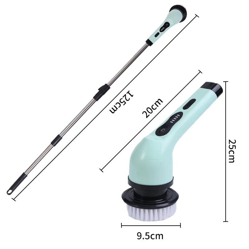 Electric Spin Scrubber 9 in 1 Rechargeable Cleaning Brush for Bathroom Kitchen Shower and Corners
