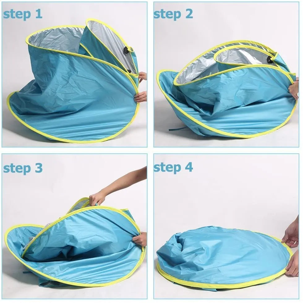 Baby Beach Tent Waterproof Sun Shelter UPF 50+ UV Protection with Pool for Kids Outdoor Camping Beach Shade