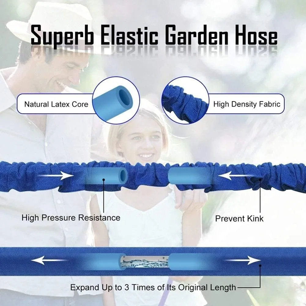 Expandable Magic Garden Hose Up to 200 Ft, Lightweight, Durable with 7 Spray Modes & Spray Gun Ideal for Home & Garden Watering