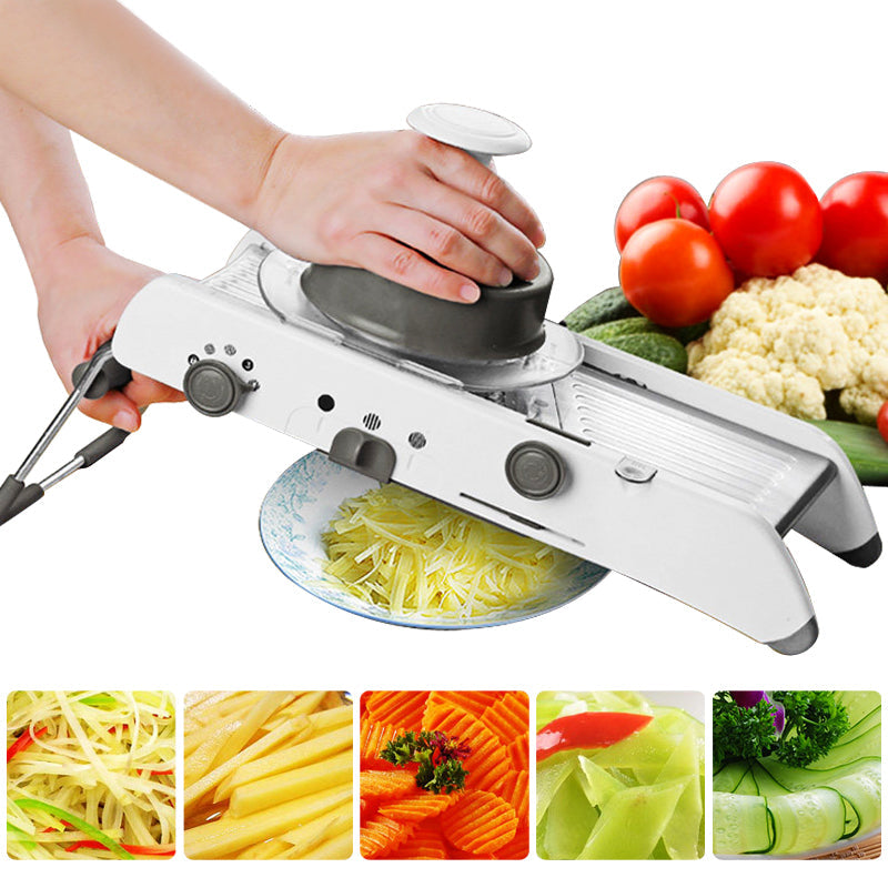 Multi-Purpose Mandoline Slicer Stainless Steel Vegetable & Fruit Cutter with Adjustable Blades
